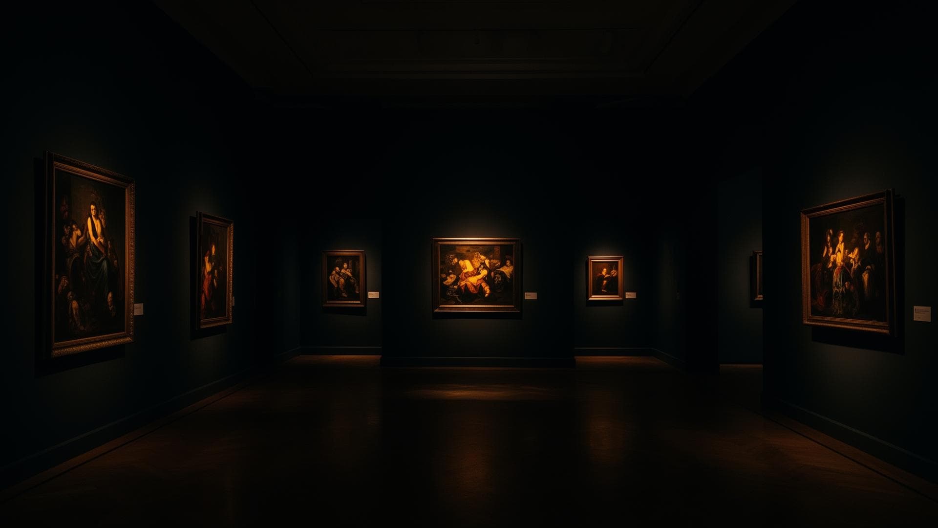 Elegant art gallery interior